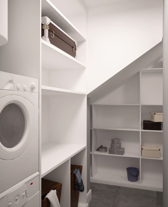 Bathroom Storage with Built-in Shelves